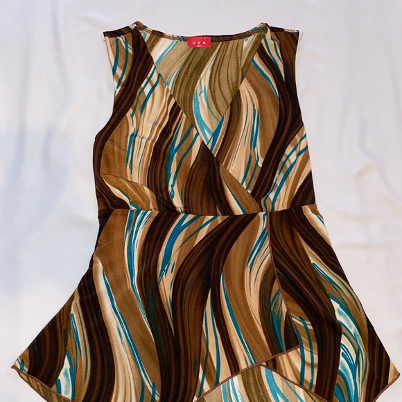 Brown Pattern Blouse - Picture 1 of 3